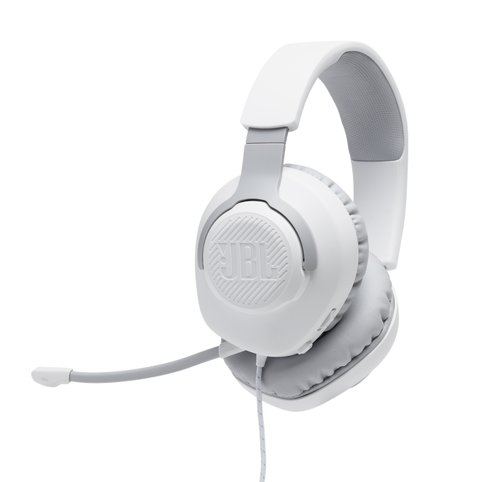 JBL Quantum 100 - White - Wired over-ear gaming headset with flip-up mic - Hero image number null